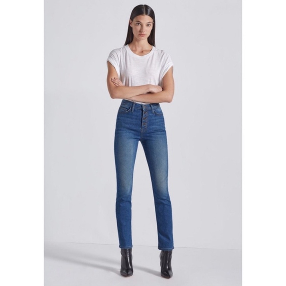 CURRENT/ELLIOTT The Zig Zag Morris Jeans High Rise Button Fly Size 27 NWT
